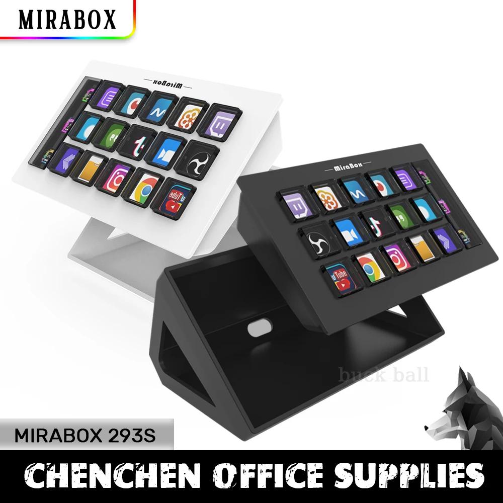 Mirabox 293s Streamdeck 비주얼 키보드, 15 키 LCD 단추, 거실 컨트롤러, 사용자 정의 단추, Windows 및 Macos 데스크탑 장식 선물