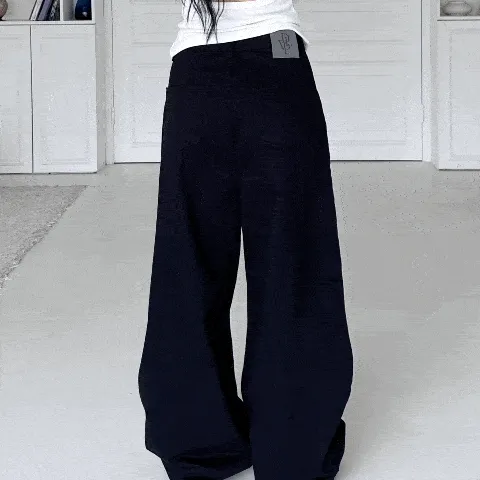 [BEST] 투턱 맥시 와이드 코튼팬츠 (2color)