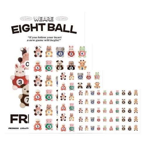 8Ball Friends Mini Poster Sticker Set