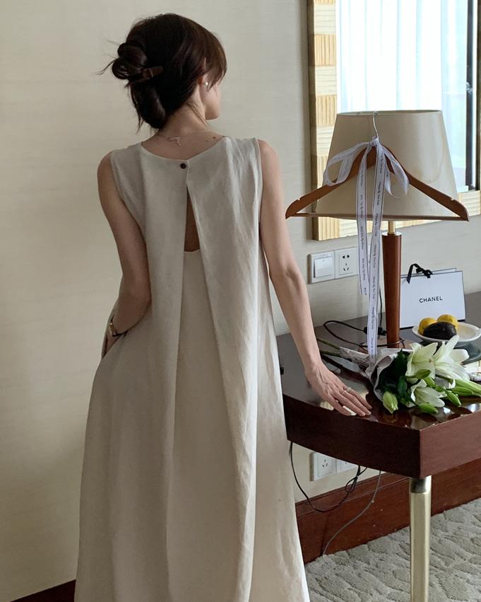 [TheOfen] 에임 뒷 트임 원피스 /2Color