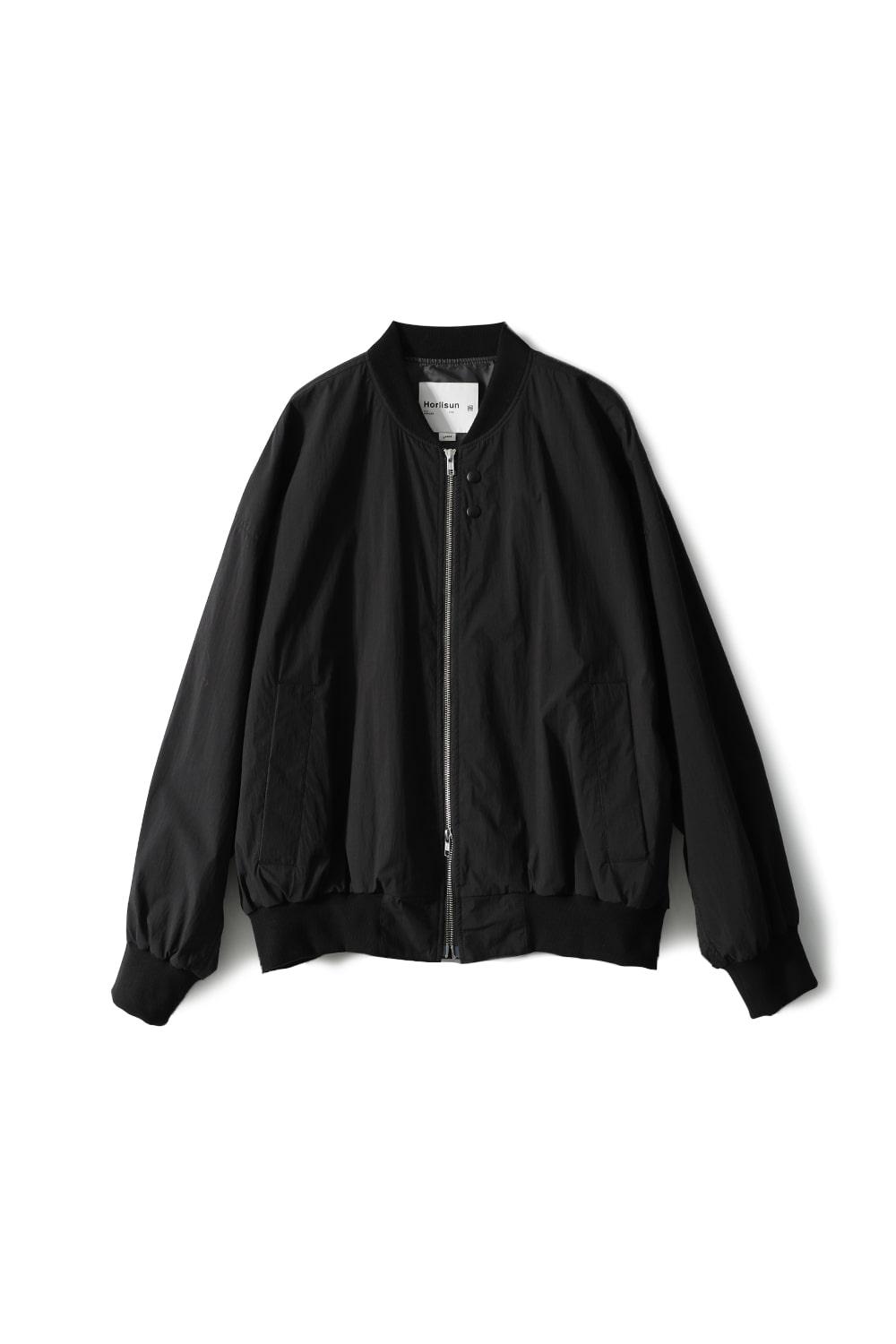 Rivera Crease Back Bomber Jacket Black