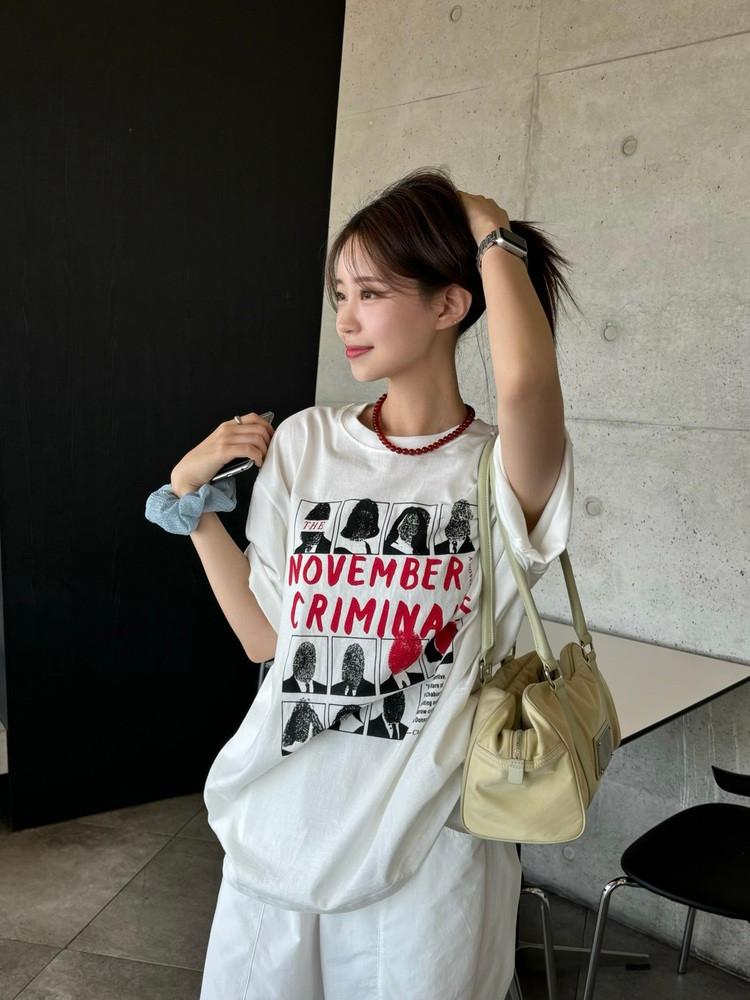 나염 오버핏티셔츠 남녀공용 커플룩