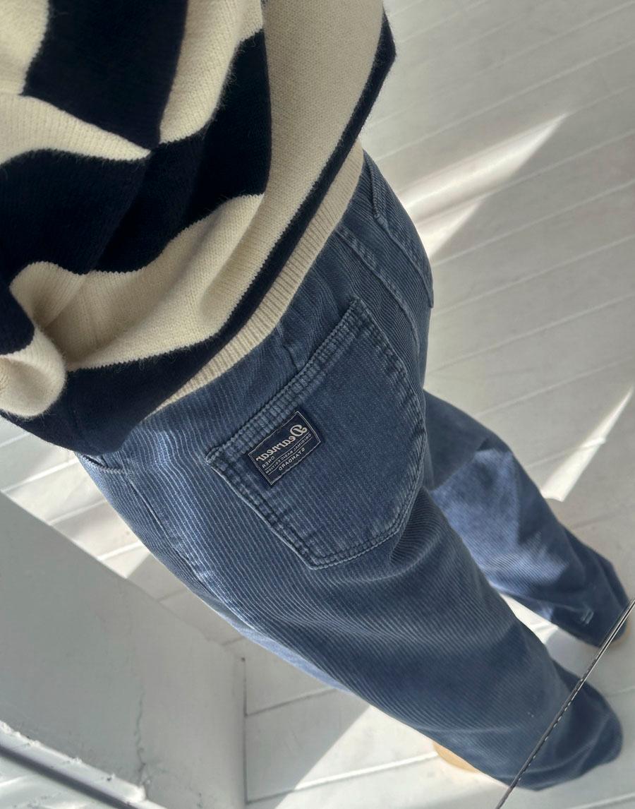 피그먼트 라벨 골덴팬츠