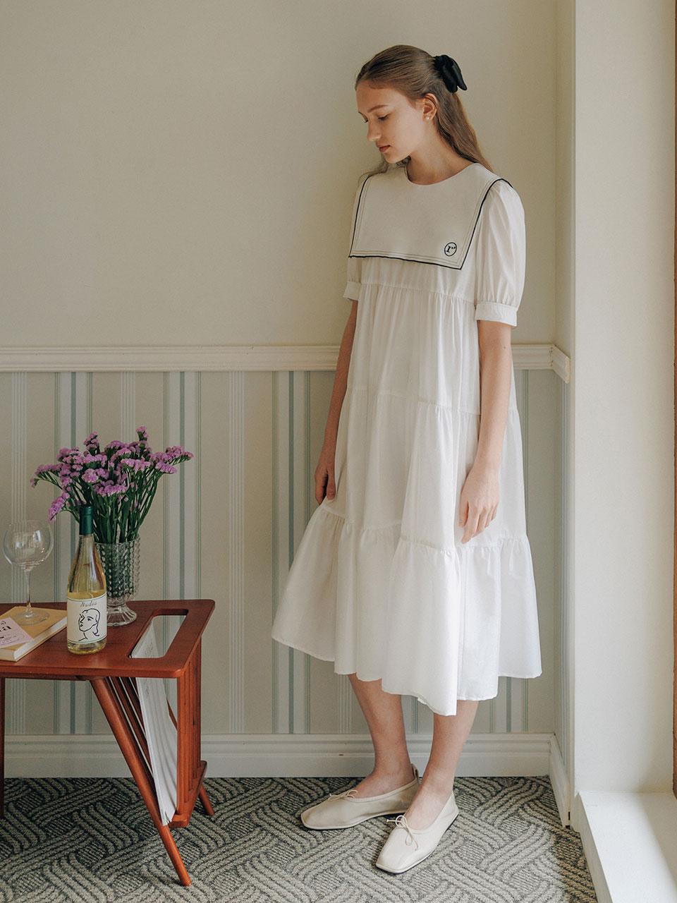 SAILOR SIMPLE LOGO ONE-PIECE WHITE