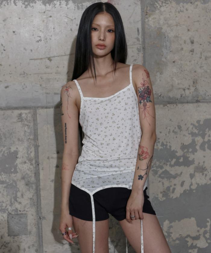 2-WAY STRAP SLEEVELESS (FLOWER) F25ZB029