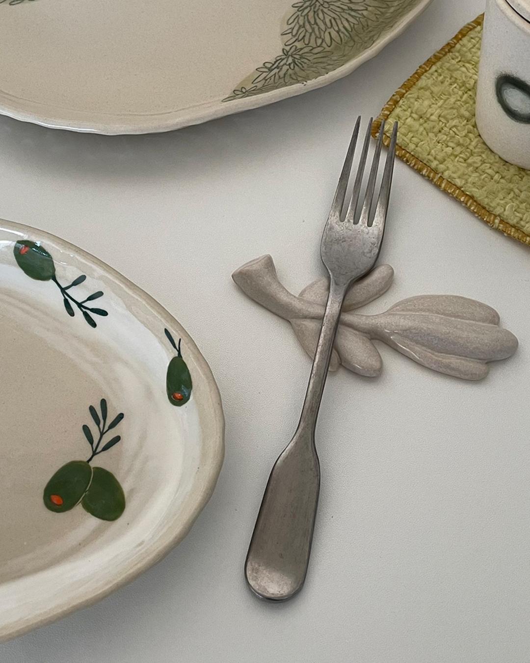 Cutlery holder white