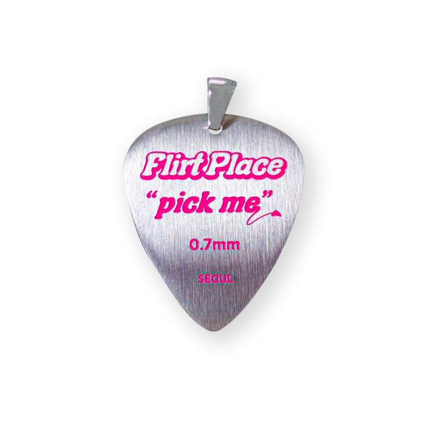 "pick me" necklace (pink)