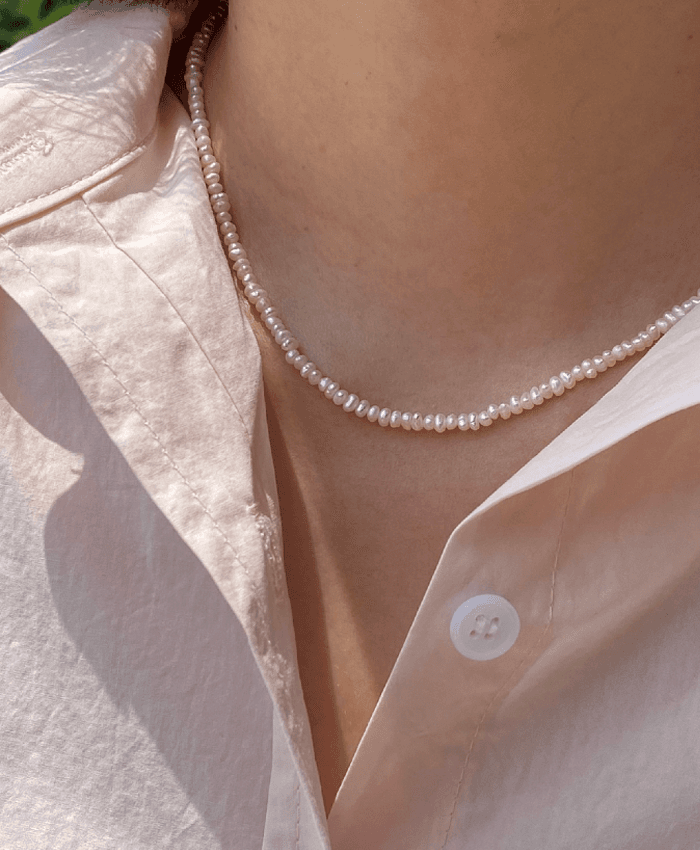 [8/5 예약주문]💚주문폭주💚[20차 재입고][925 silver] Un.silver.20 / fresh-water pearl necklace (renewal)