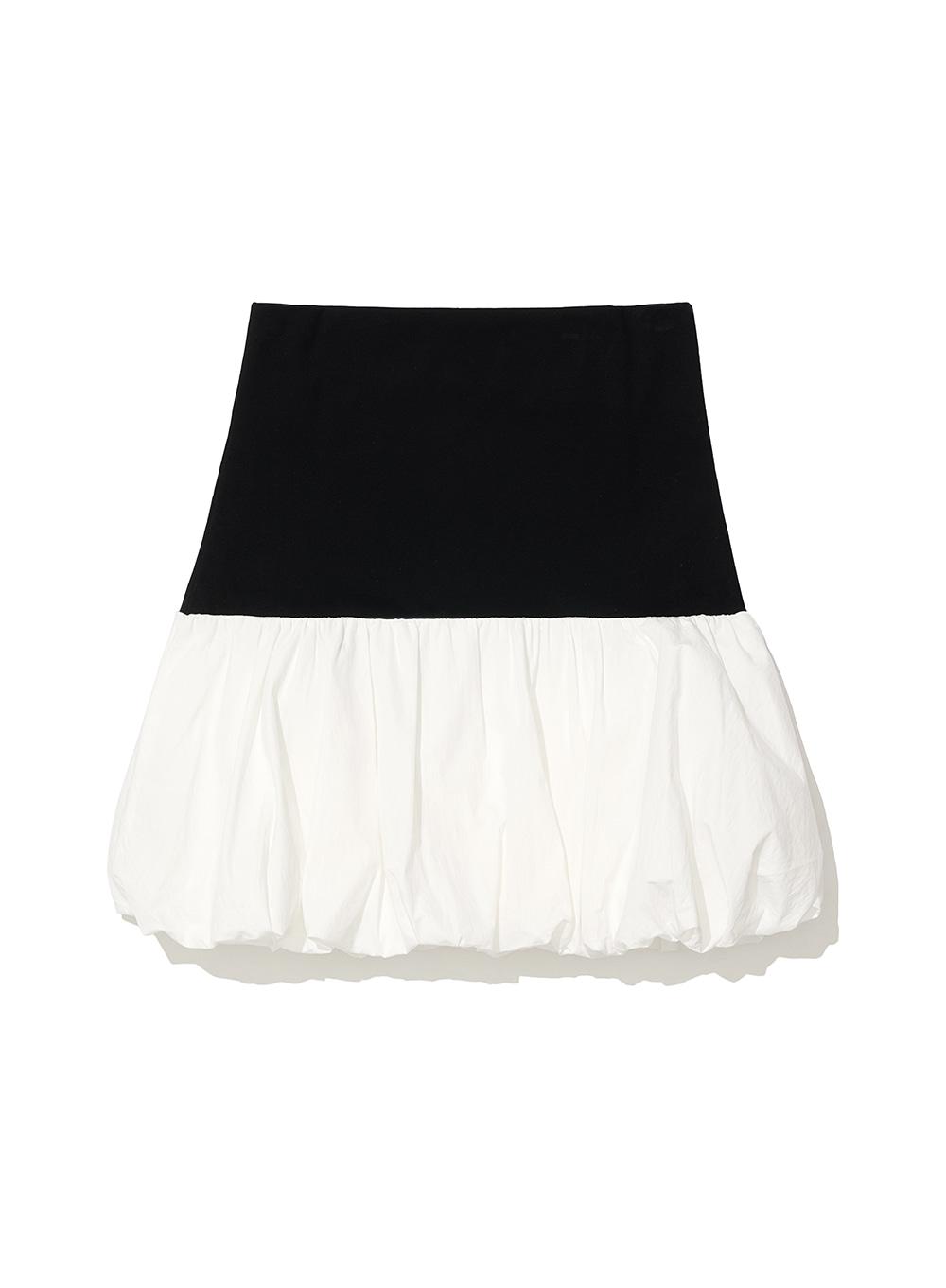 [WOMEN] 2WAY PUFF SKIRT_WHITE