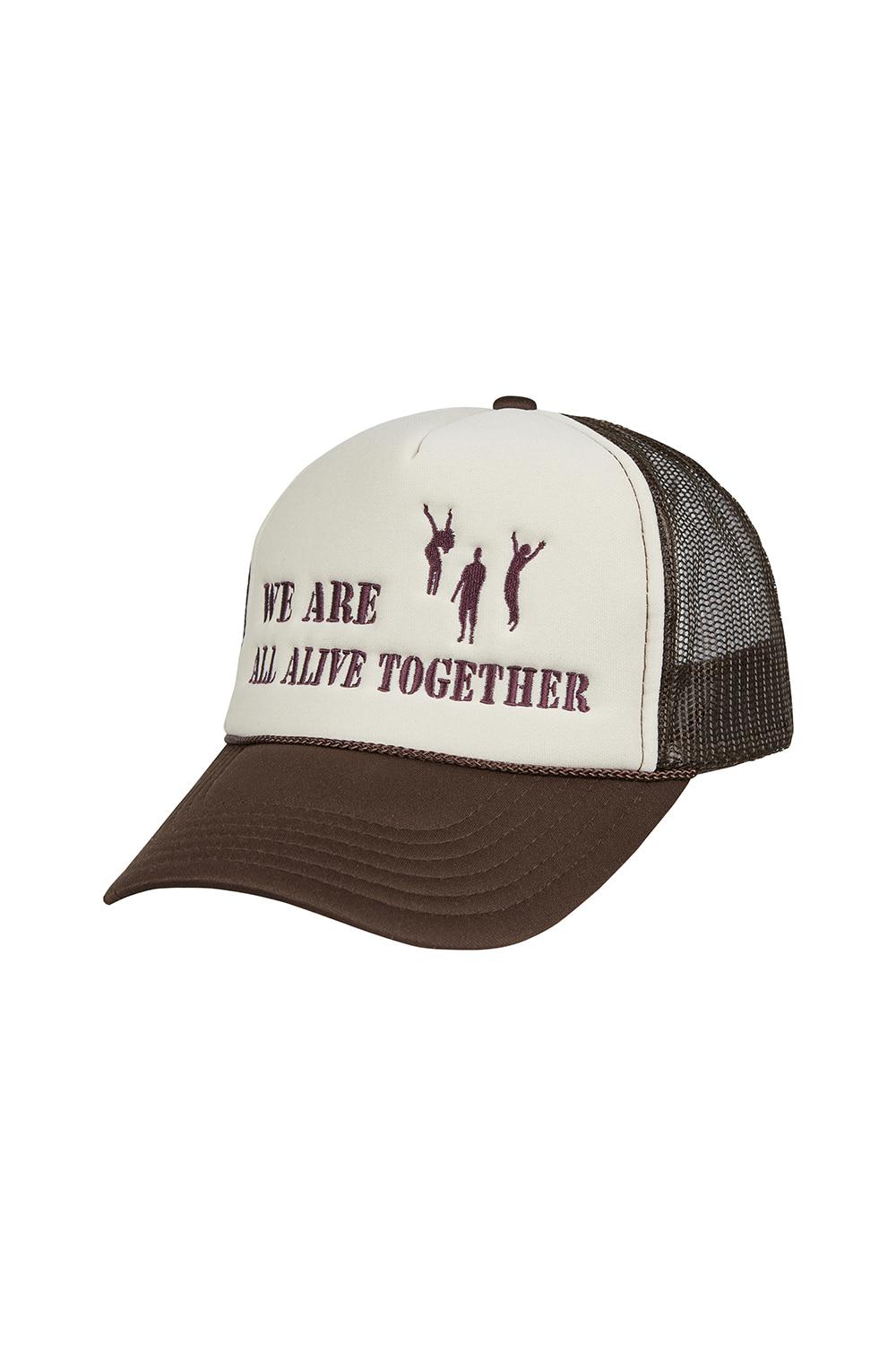 Y1 ALIVE TRUCKER CAP [BROWN]