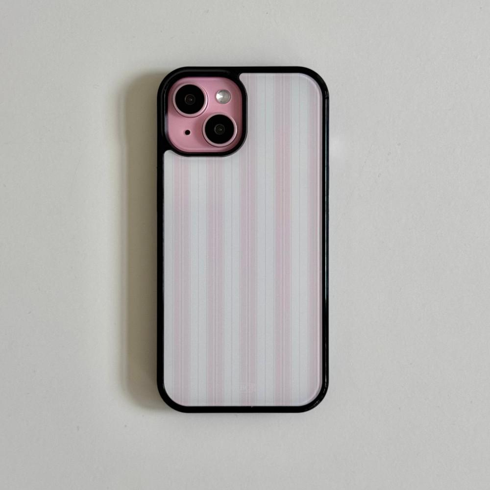 아비오에 핑크스트라이프 무광 글라스범퍼케이스 일반 아이폰12케이스