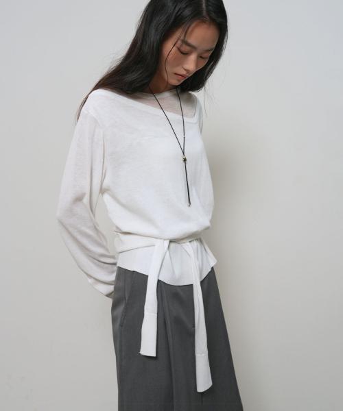 타이 언발란스 레이어드 풀오버 [WHITE] / GF1LKP521