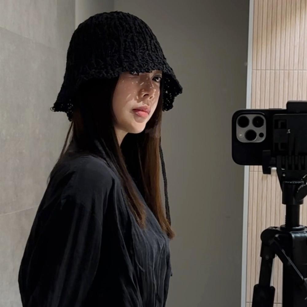 파인게이지/쉘 보넷 끈 버킷햇 여름 모자