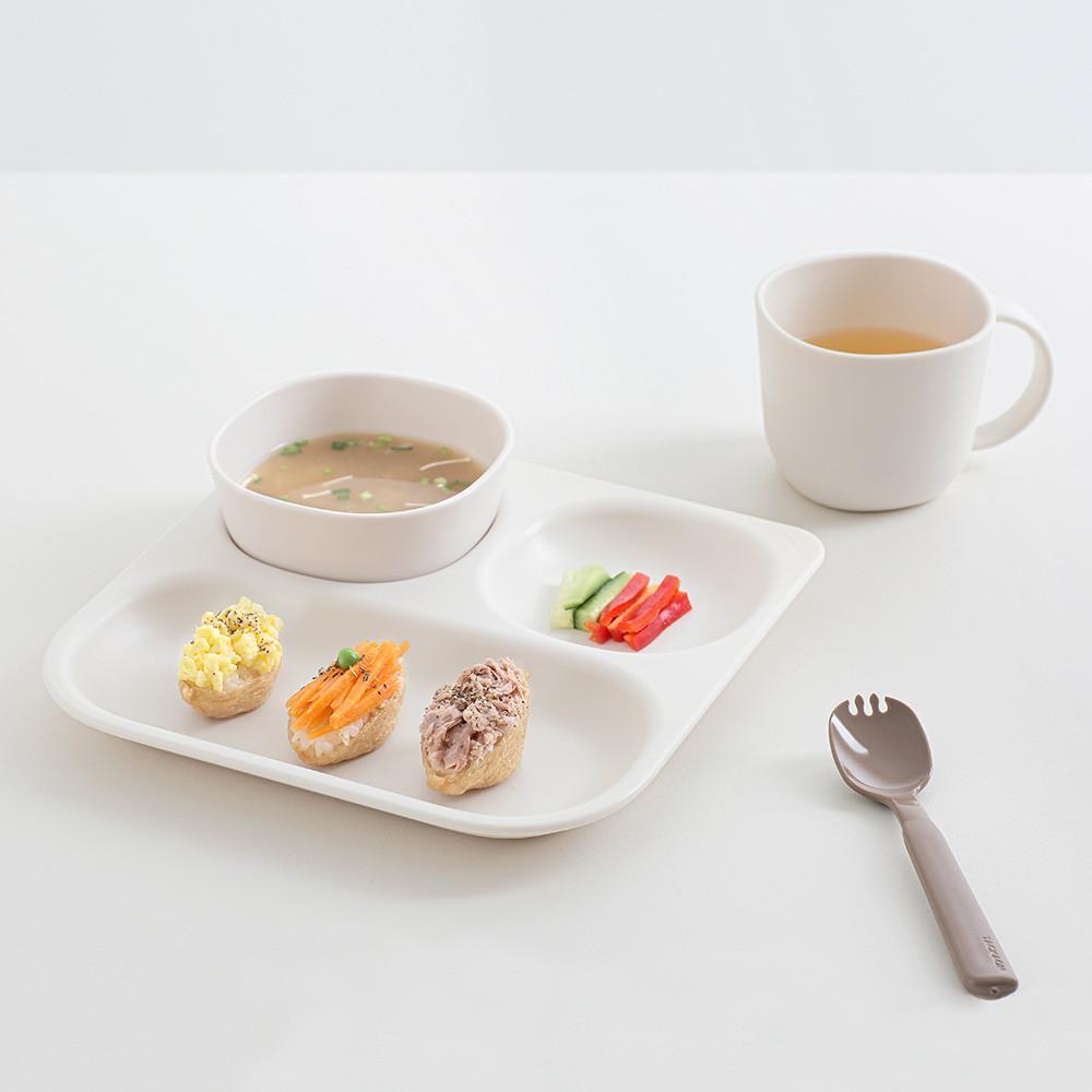 탁가온 네모 에코젠 3구식판 아기 유아 식판 이유식그릇 자기주도식판 이유식기