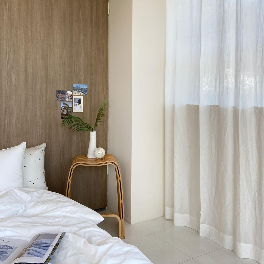 언아더린넨 파우더 밀크 커튼