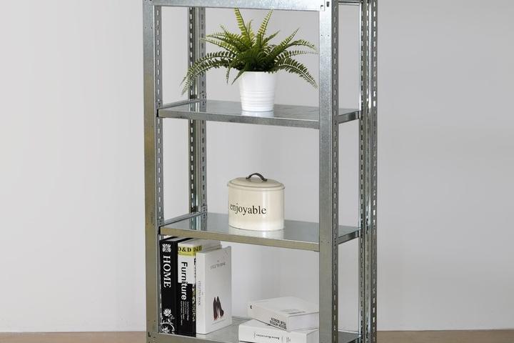 누들랙 4단 실버랙 아연랙 경량랙 철제 메탈 선반 창고 앵글 9004501800