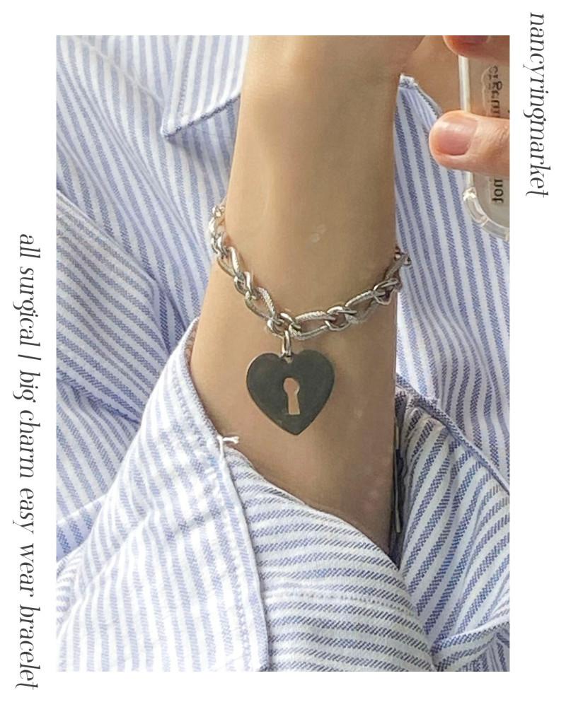 [Best] (전체 써지컬스틸) big charm easy wear bracelet 이지웨어 팔찌