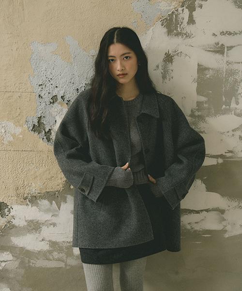 handmade wool half coat (4color)