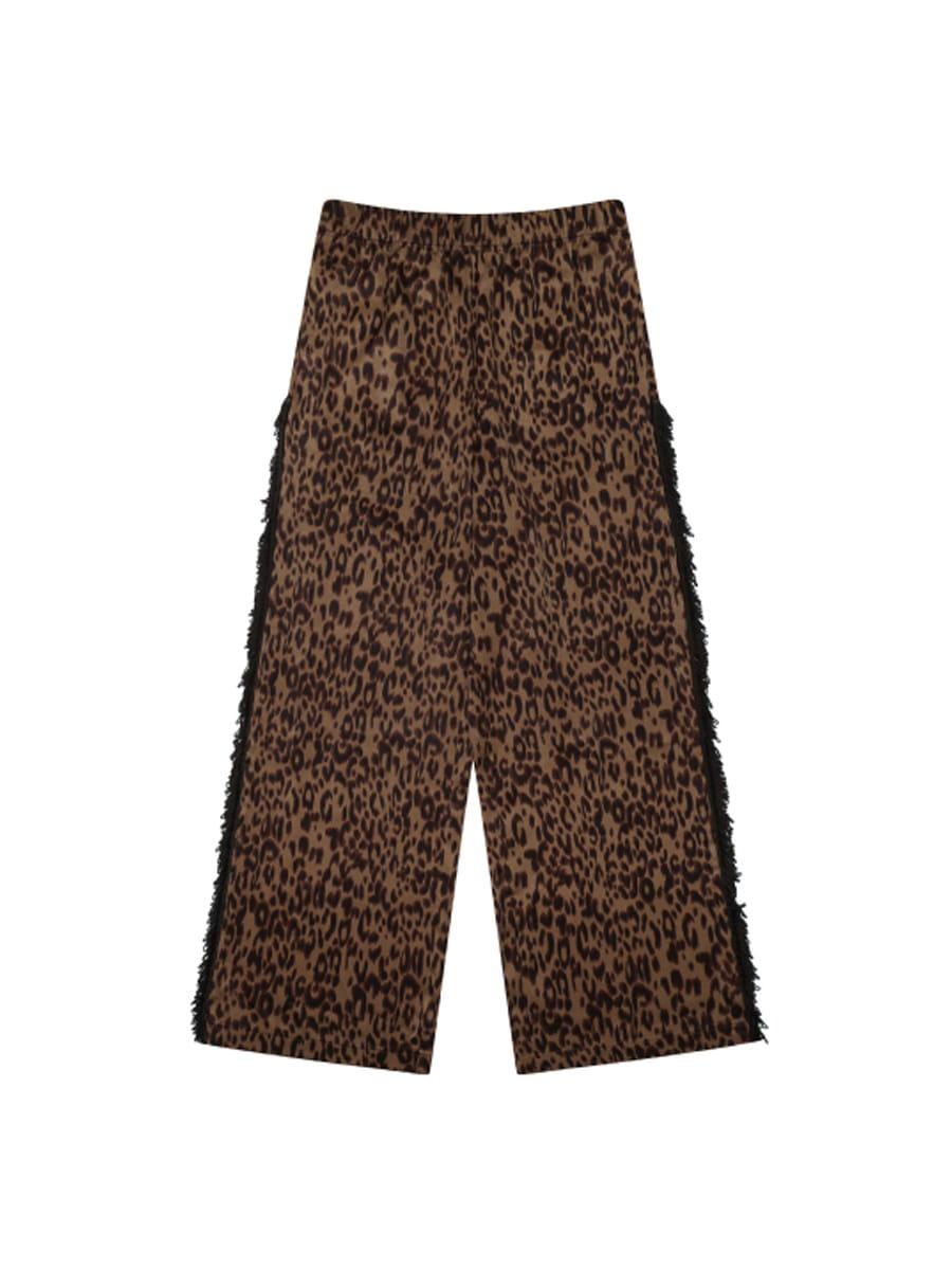 LEOPARD TASSEL PANTS BROWN