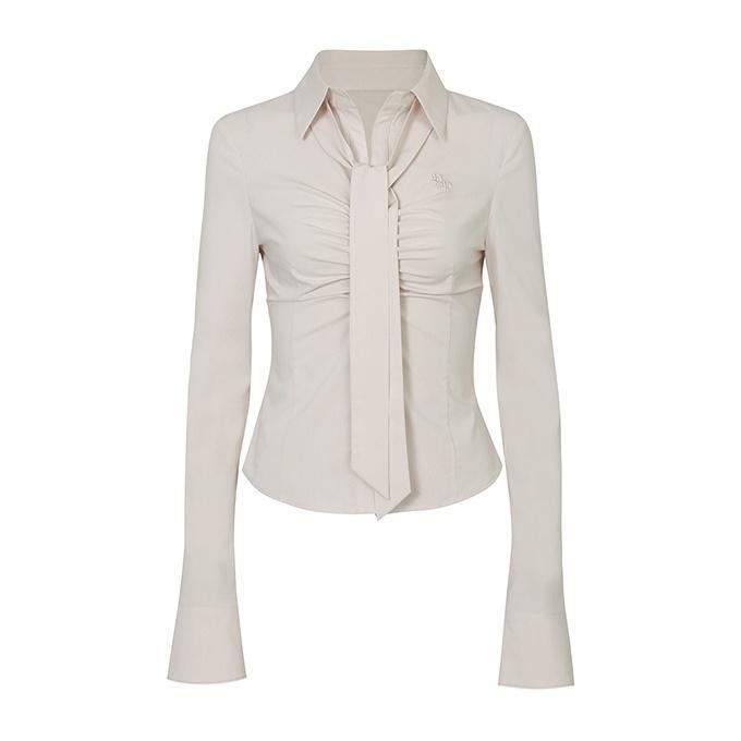 [단독선오픈]VIVIAN SCARF SHIRT beige [12월 27일 예약 배송]