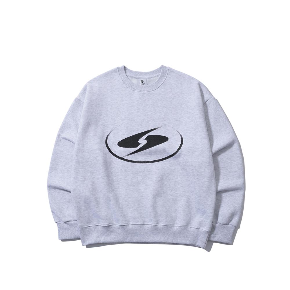커브 로고 스웨트셔츠 화이트그레이