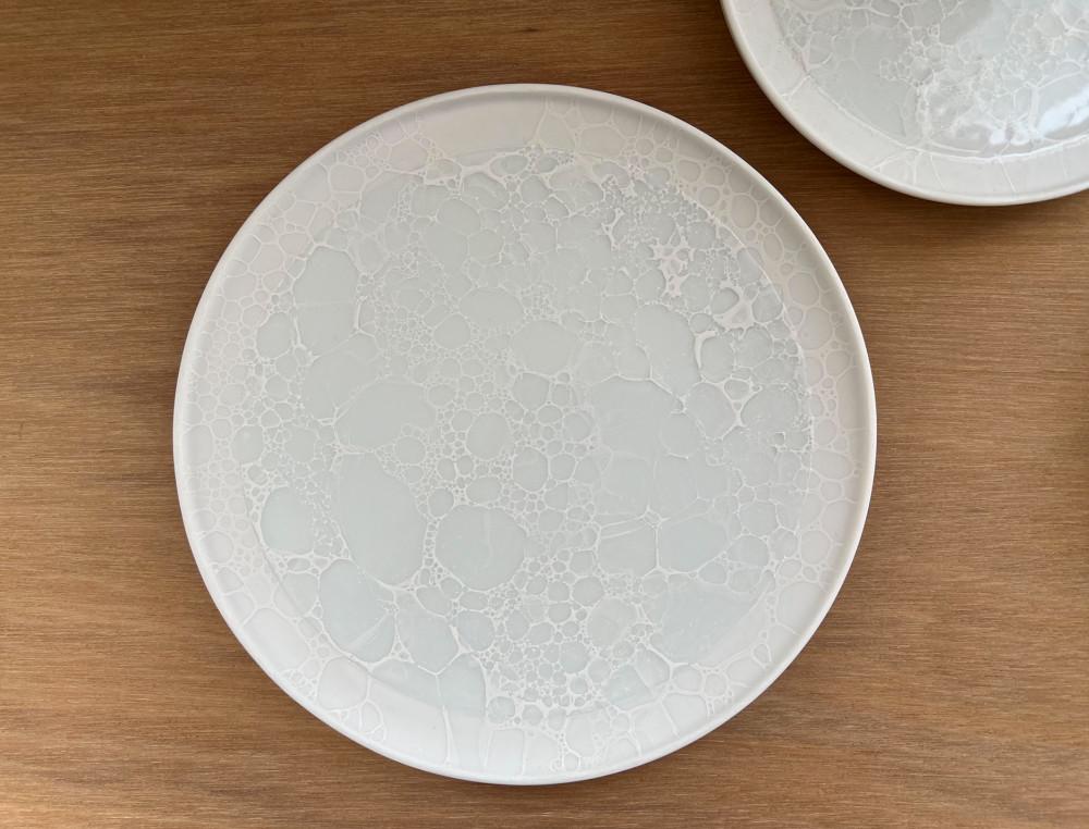 아리타 Yamahei Awa 시리즈 Round Rim Plate White 21㎝ 접시