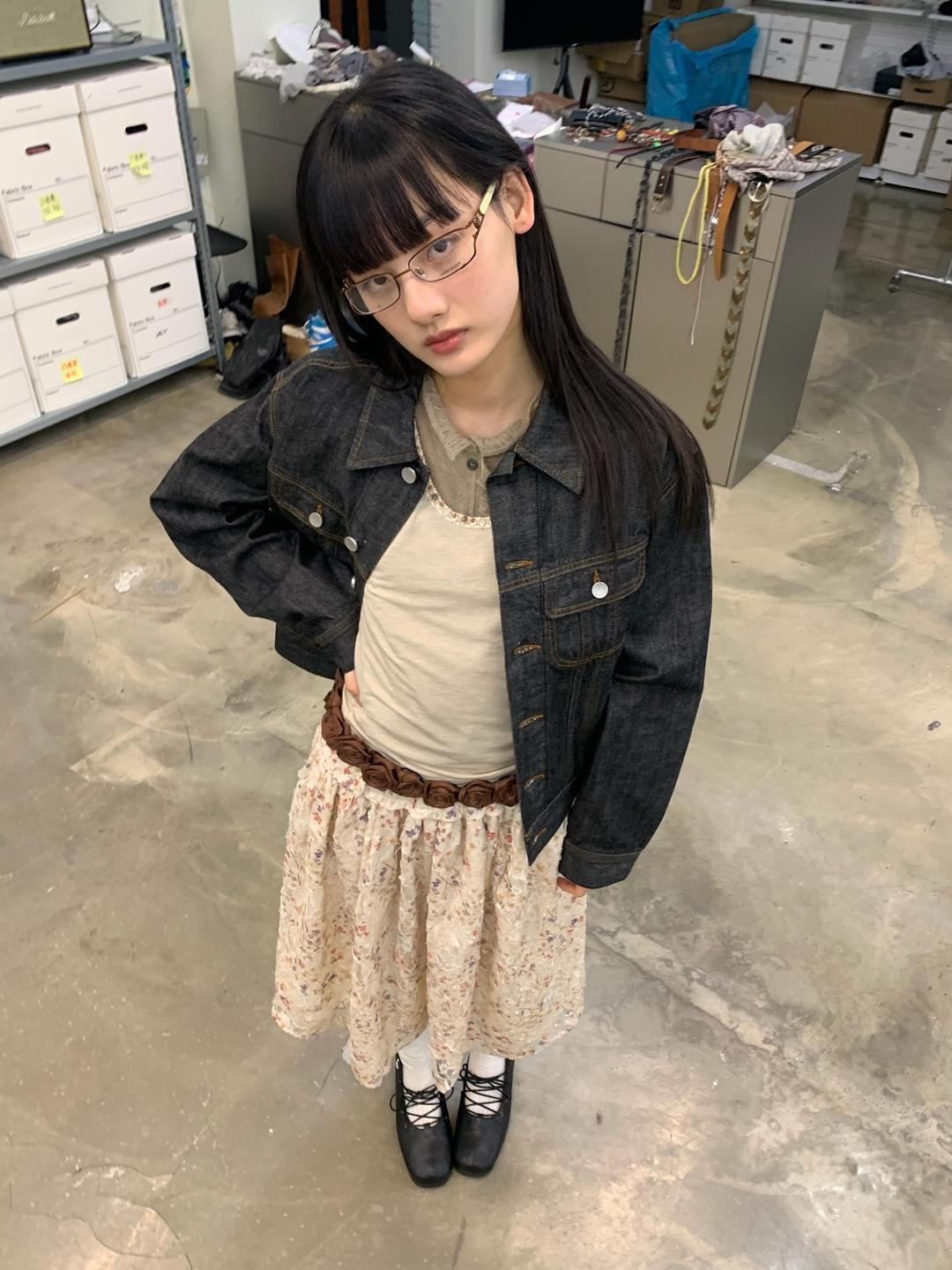 NEVERSEEZ denim crop jacket