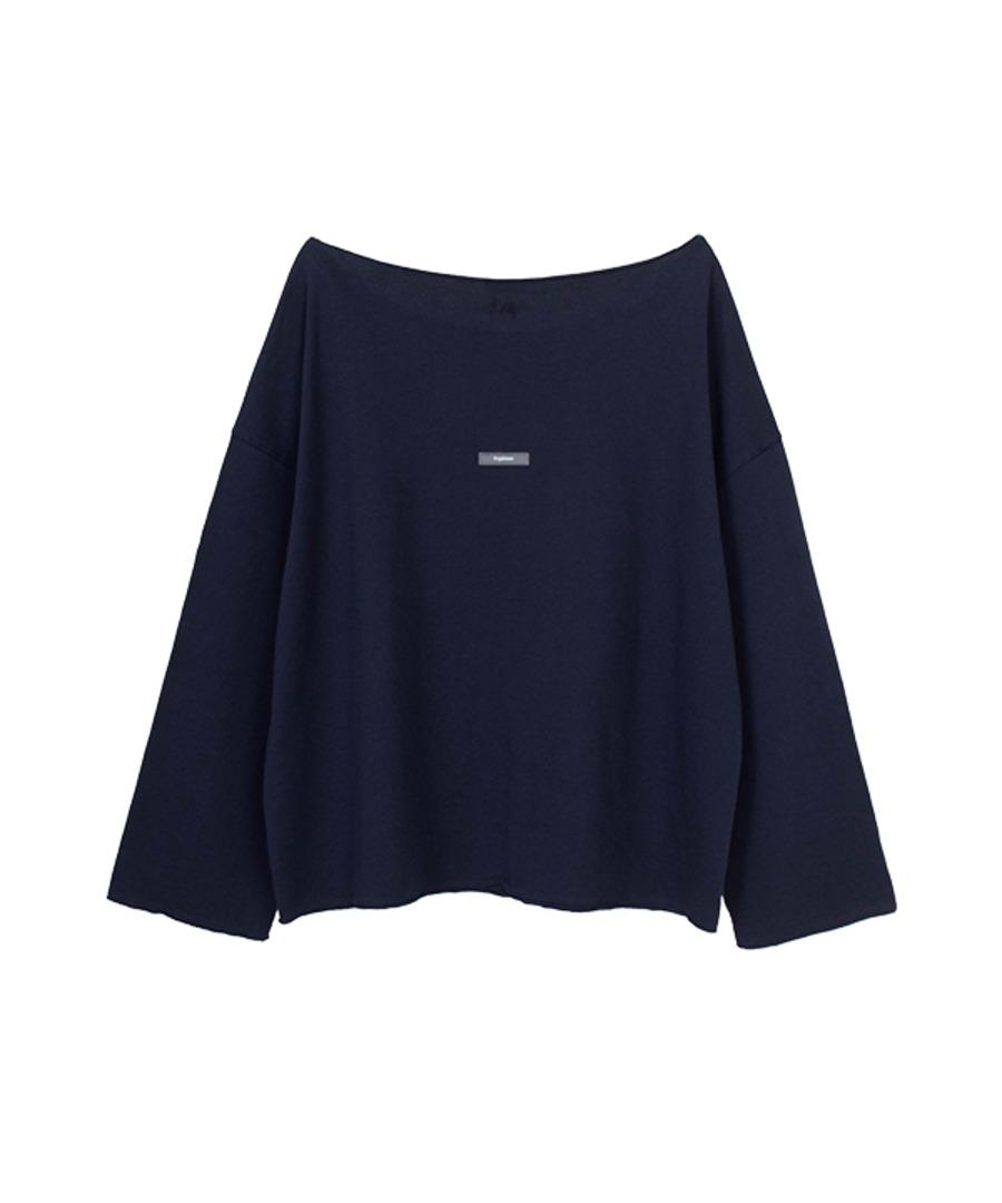 003 Stitch Off Shoulder Sweatshirt (navy)