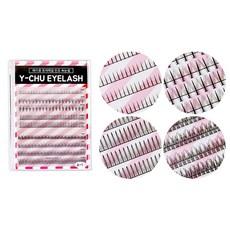 와이츄 프리미엄 가닥 속눈썹 언더 6mm 40p + 부분 혼합 280p 세트 A-1-2, 블랙, 1세트