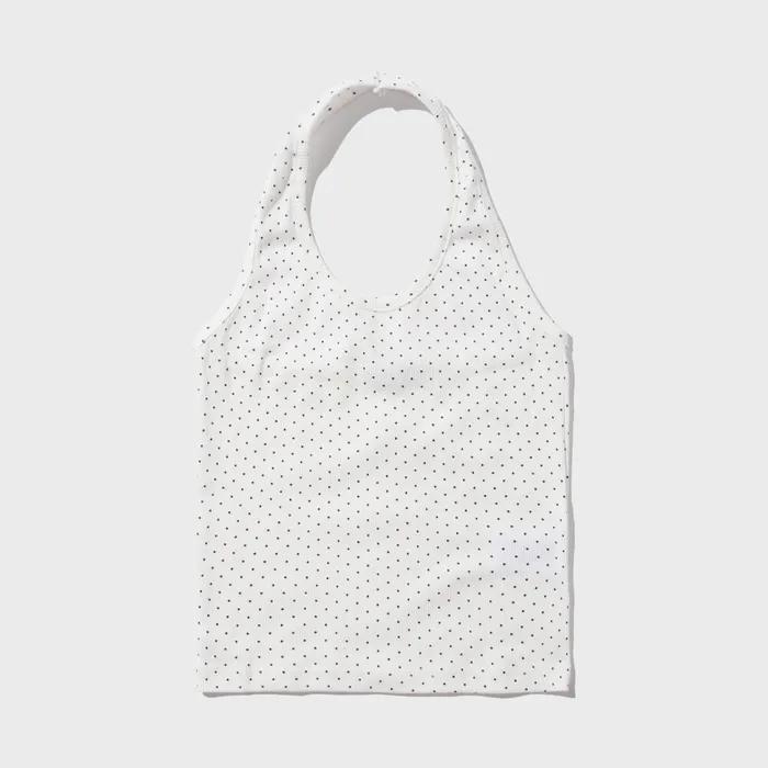 도트 홀터넥 나시 탑 (화이트)