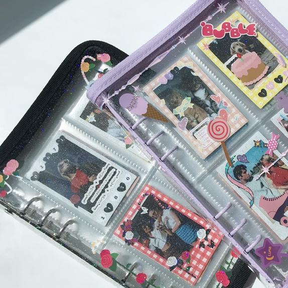 글리터 포카 다이어리 바인더 만들기 4color