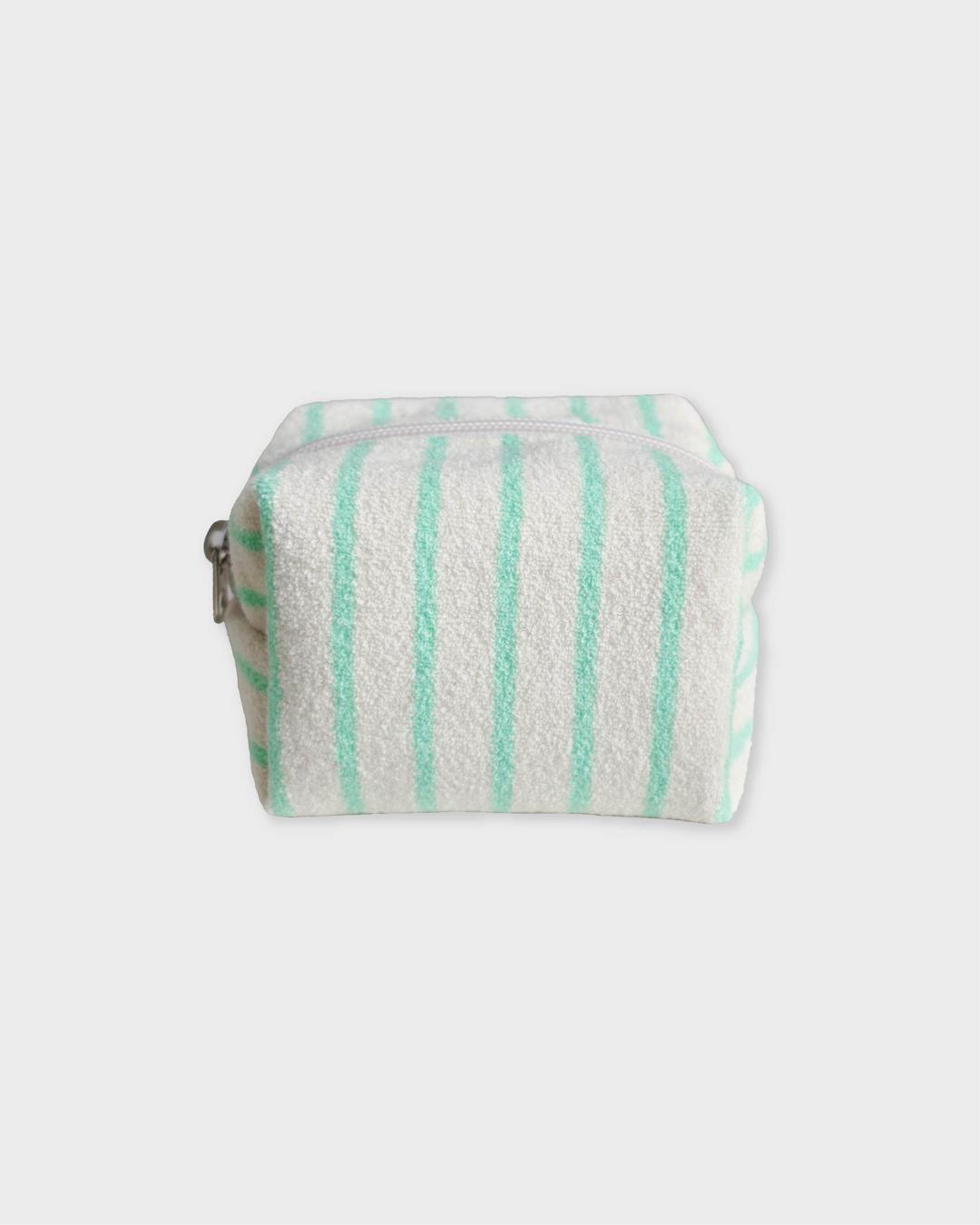 Stripe terry pouch (mint)