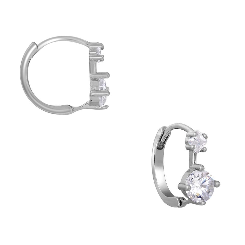 [신혜선/진지희 착용][핑크선물포장/포인트] "스노우 플라워 원터치 925실버 귀걸이 HYA-80002WG" 귀걸이+선물포장