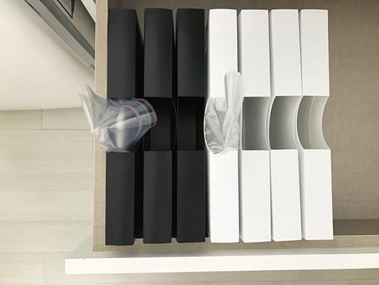 (100차이상재입고)국내제작 PP 비닐봉지정리함 / 비닐봉지케이스(라벨스티커도 구입가능)