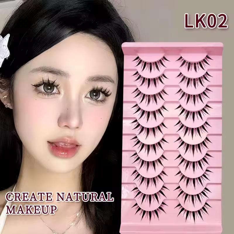 10 쌍 자연 속눈썹 만화 전체 스트립 속눈썹 메이크업 대량 도매 Dropshipping 속눈썹 확장 속눈썹 애니메이션 거짓 속눈썹