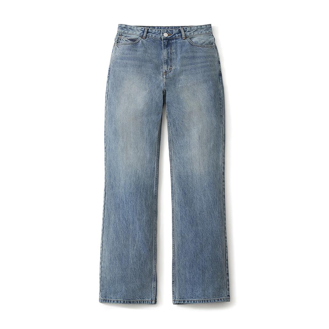 [9/23 예약 발송] W Semi Boot Cut Denim Pants_Mid Blue