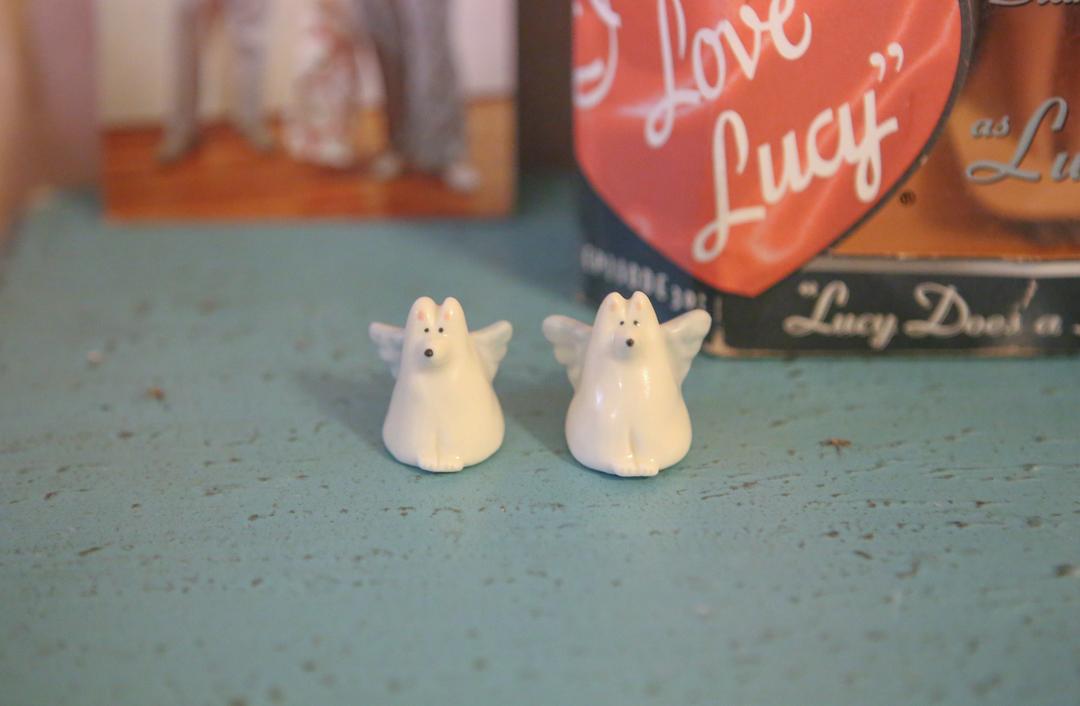 천사 강아지 반지홀더