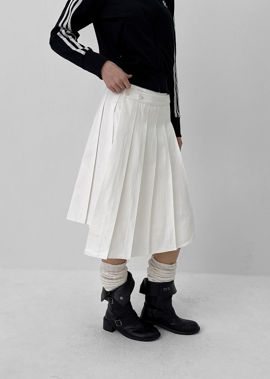 [MADE] 다루루 코튼 플리츠 랩스커트