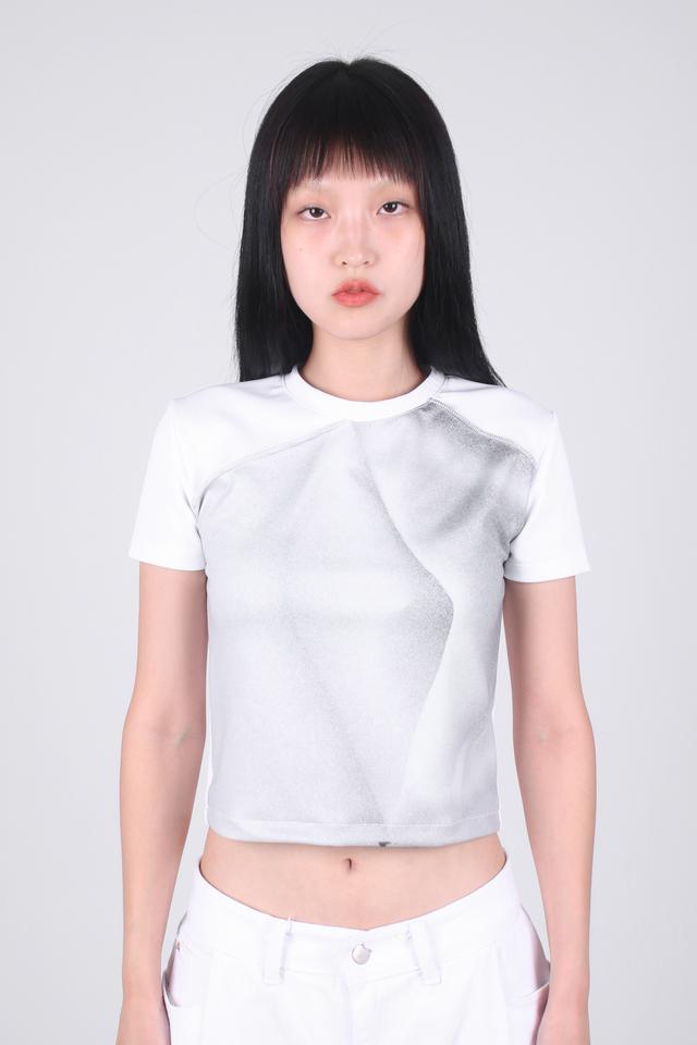 보네이 Graphic open back slit top (Ivory) - 위시버킷