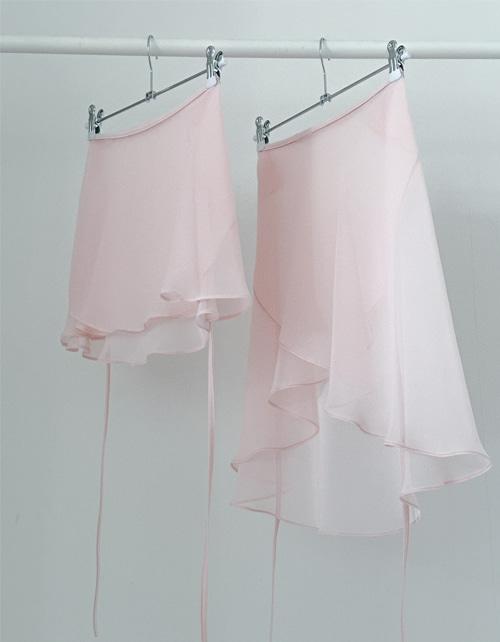 쉬폰스커트-발레핑크