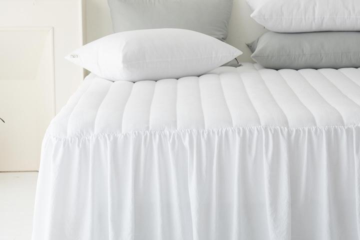 [맞춤] 세미 워싱 레이스 누빔 침대스커트 6colors