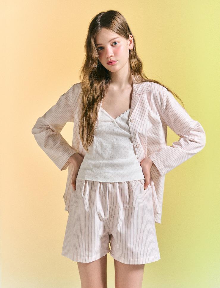 [여성] 6017 비앙코 긴소매+반바지 상하