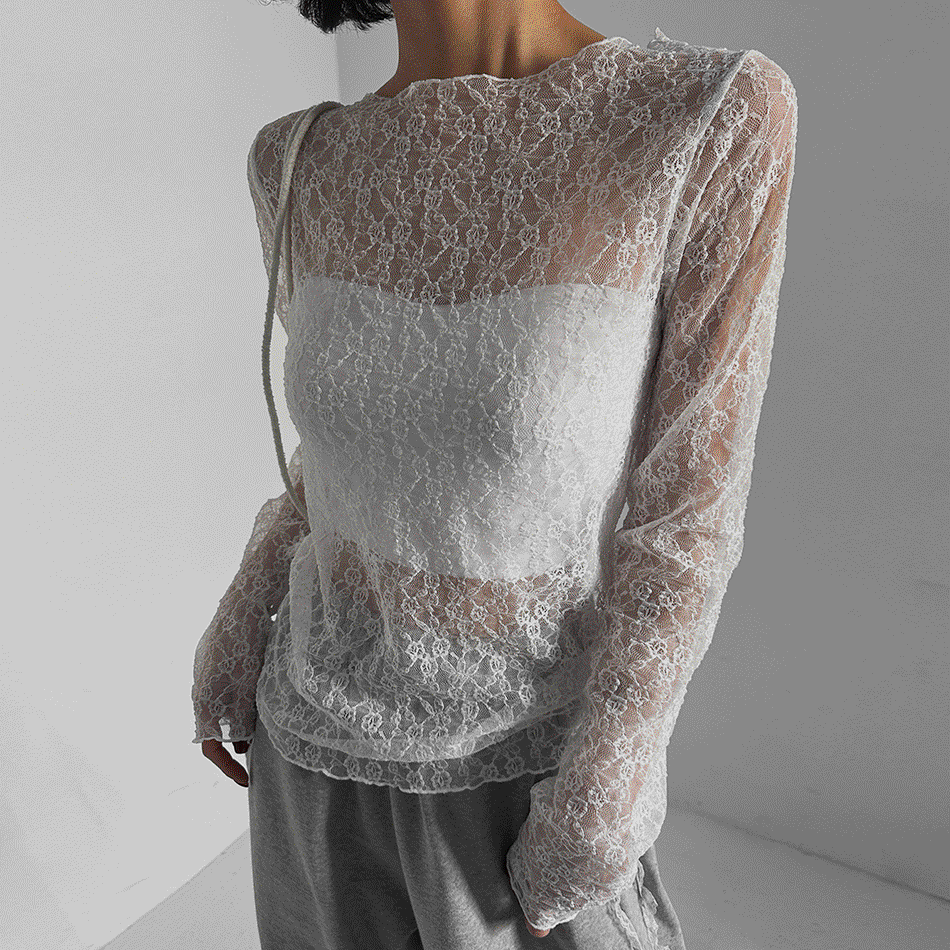 스판플라워레이스티-t