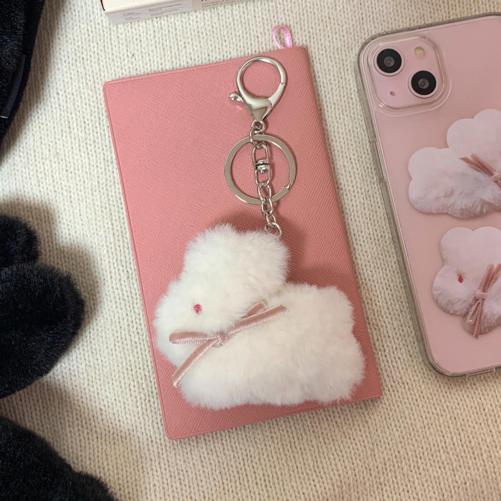 Cotton bunny popo keyring ivory 솜토끼 버니포포 키링 & 휴대폰줄 아이보리