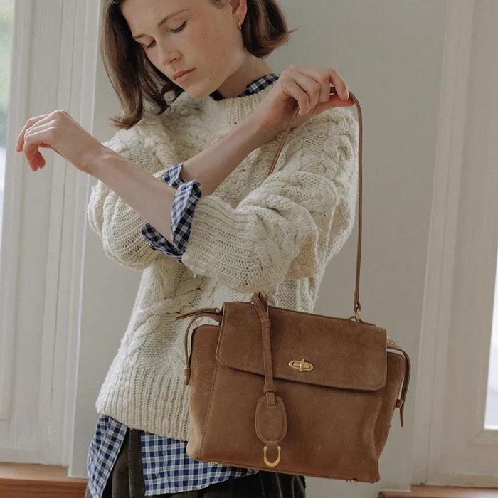 Luna Satchel Bag Beige