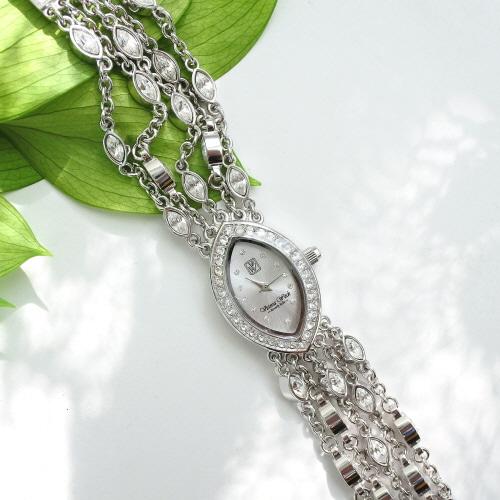 2000s VICTORIA WEICK rhinestone dress watch