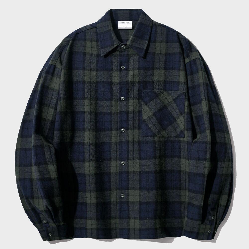 하울링 체크셔츠 네이비 SMLS4450