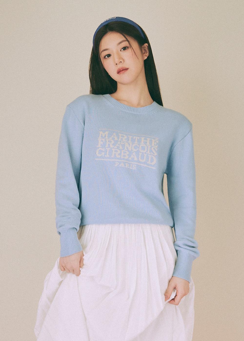 CLASSIC LOGO KNIT PULLOVER sky blue