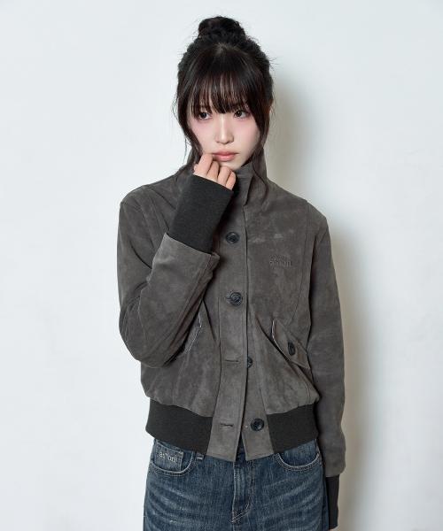 DUMBO SUEDE JACKET / CHARCOAL
