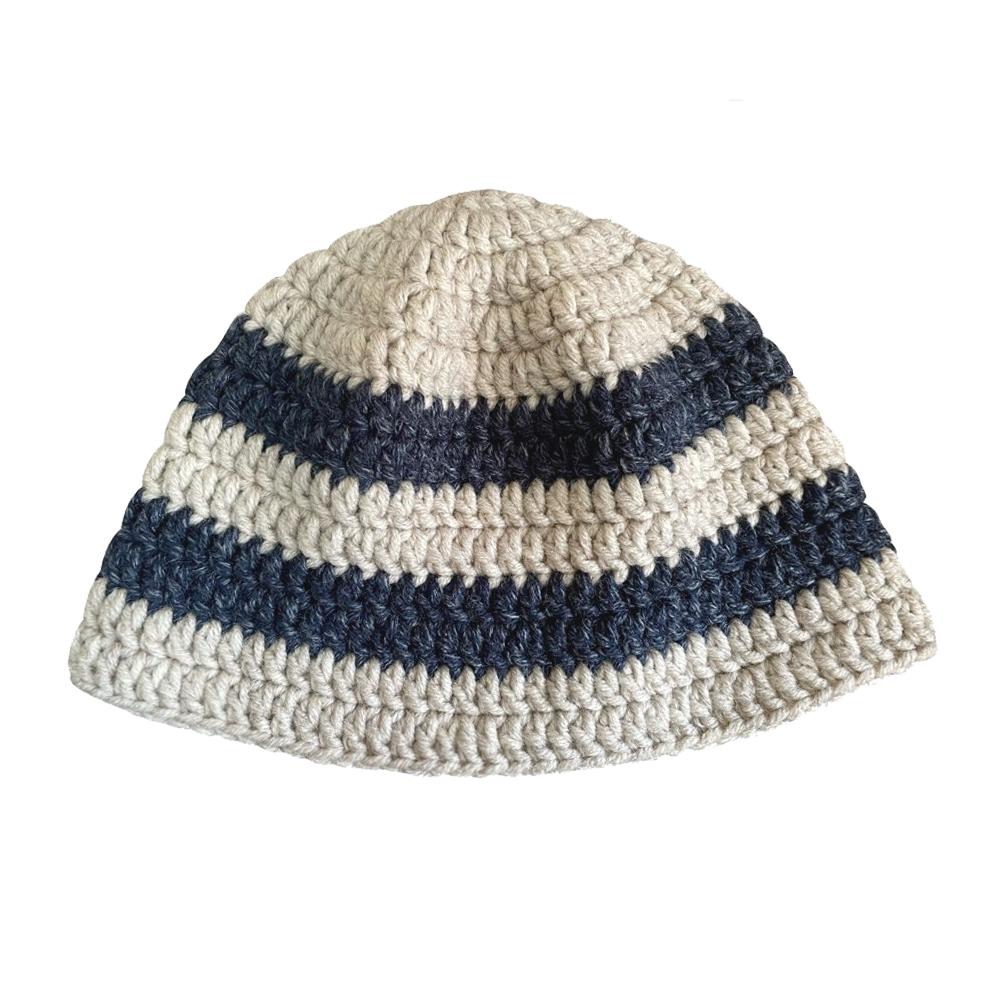 Navy n Ivory hat
